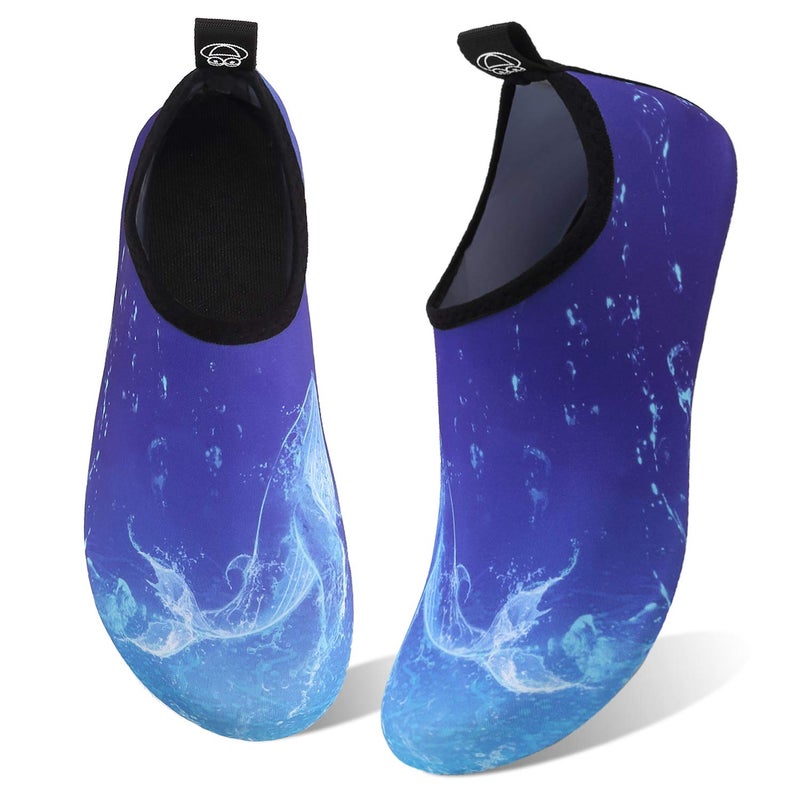 WateLves Water Shoes for Womens Mens Barefoot Quick-Dry Aqua Socks for Beach Swim Surf Yoga Exercise Camping Must Haves (Water Whale, 38/39) - Image 1